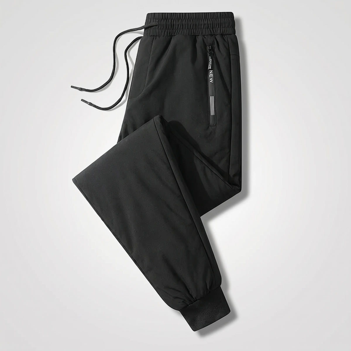 Men’s Winter Fleece-Lined Thermal Sweatpants – Thick, Warm & Windproof