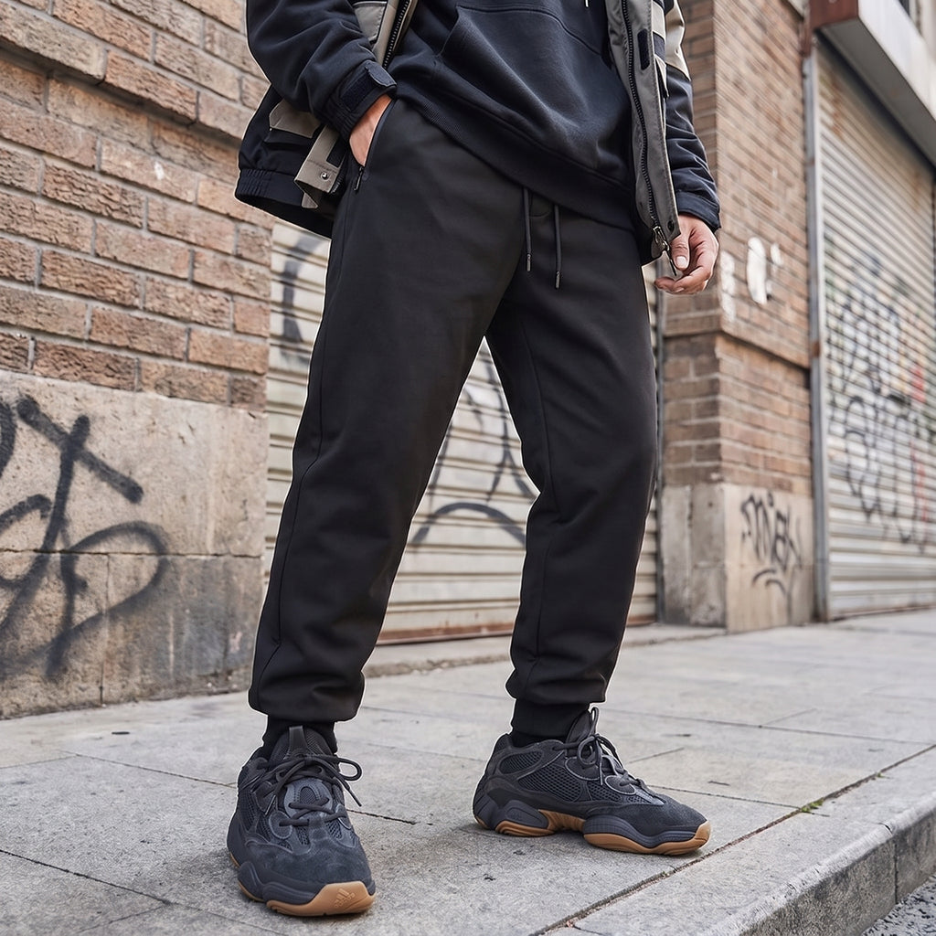 Men’s Winter Fleece-Lined Thermal Sweatpants – Thick, Warm & Windproof